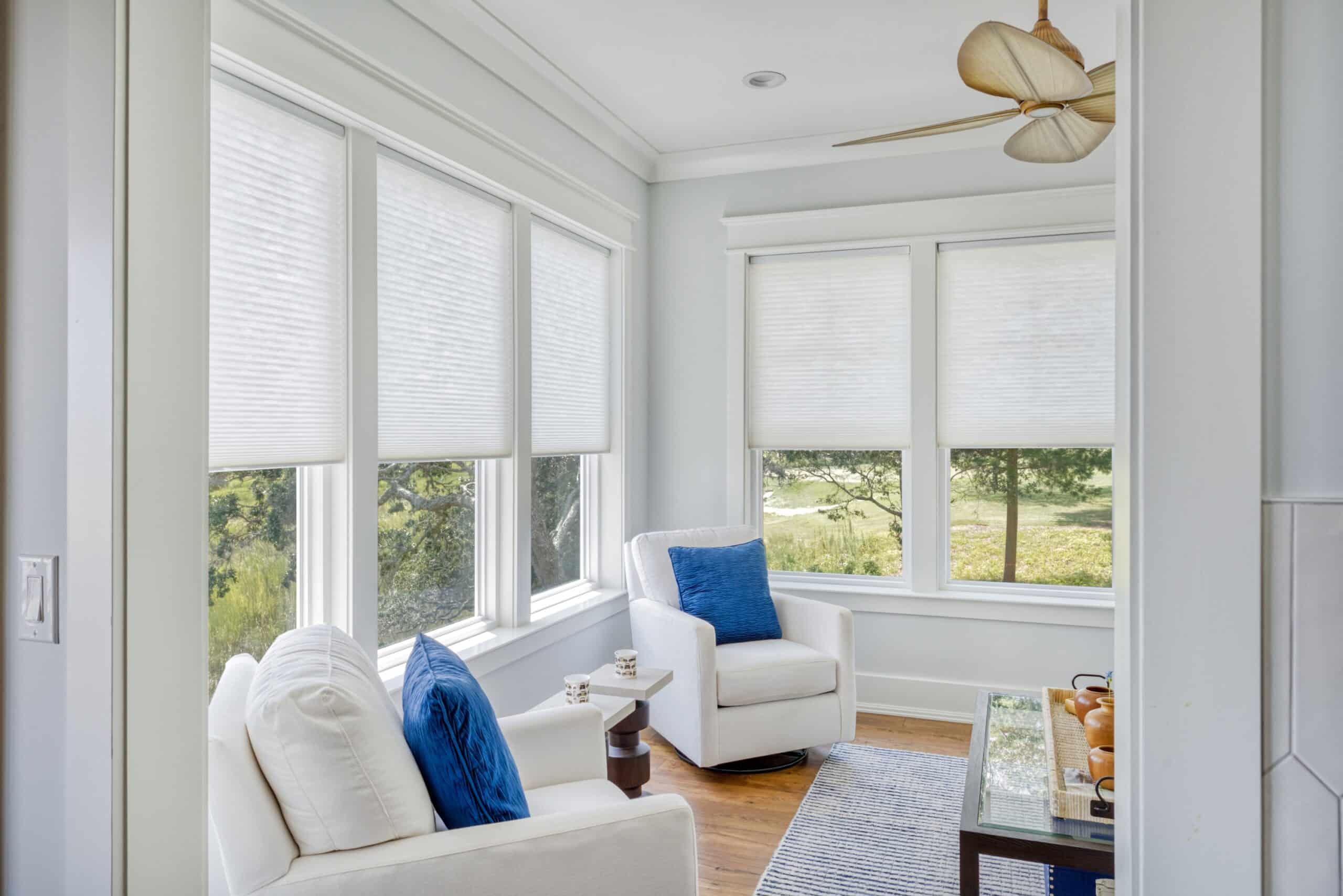 Beach House Modernized with Custom Blinds and Budget Window Shades